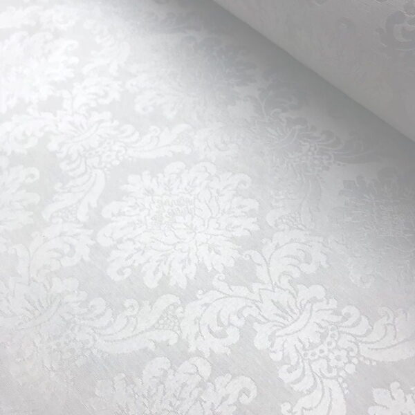 Retal Adamascado blanco 140x150