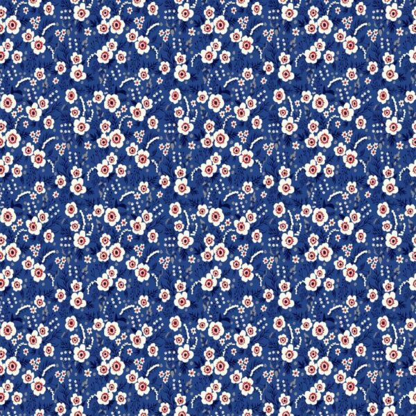 Retal Algodón  Abril azul 140x200