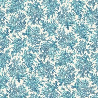 Loneta estampada Coral azul