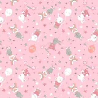 Algodón Conejitos rosa