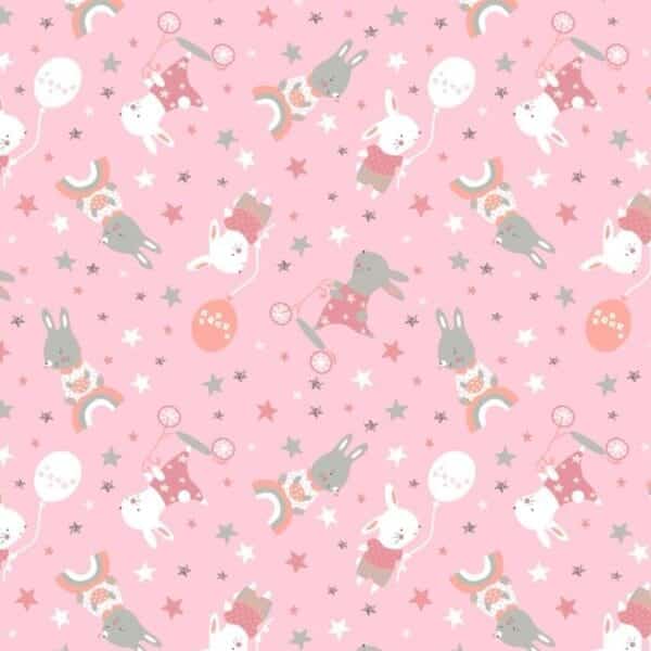 Algodón Conejitos rosa