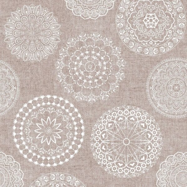 Loneta estampada Tatu beige