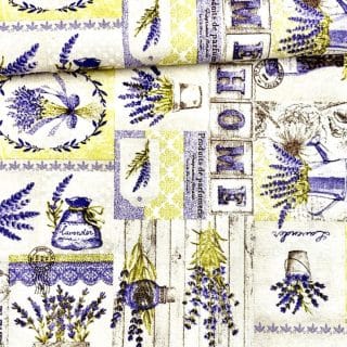 Loneta estampada Lavanda