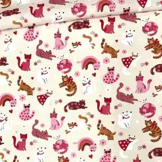 Algodón Pink cats