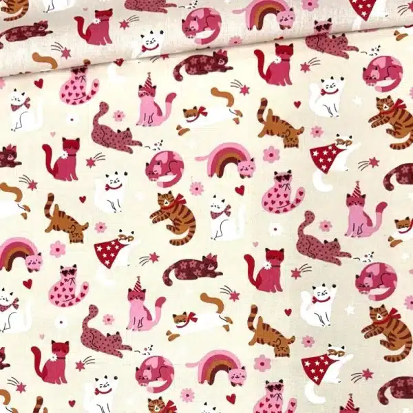 Algodón Pink cats
