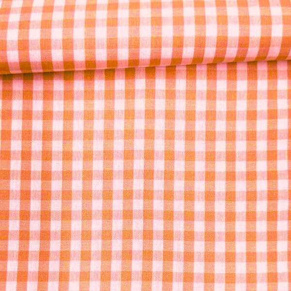 Vichy algodón Naranja