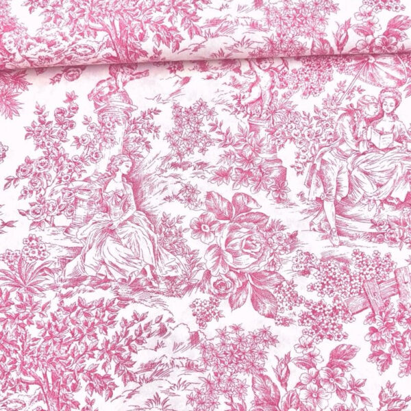 Loneta Toile rosa chicle